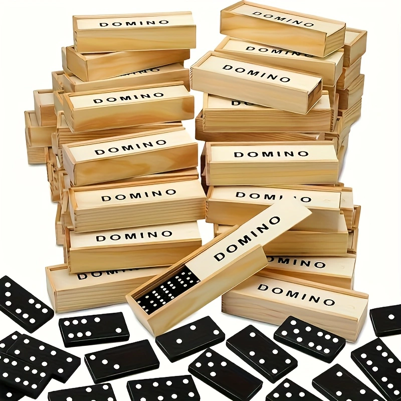 Board Game Organization - 28pcs/box Mini Wooden Dominoes Set, Miniature