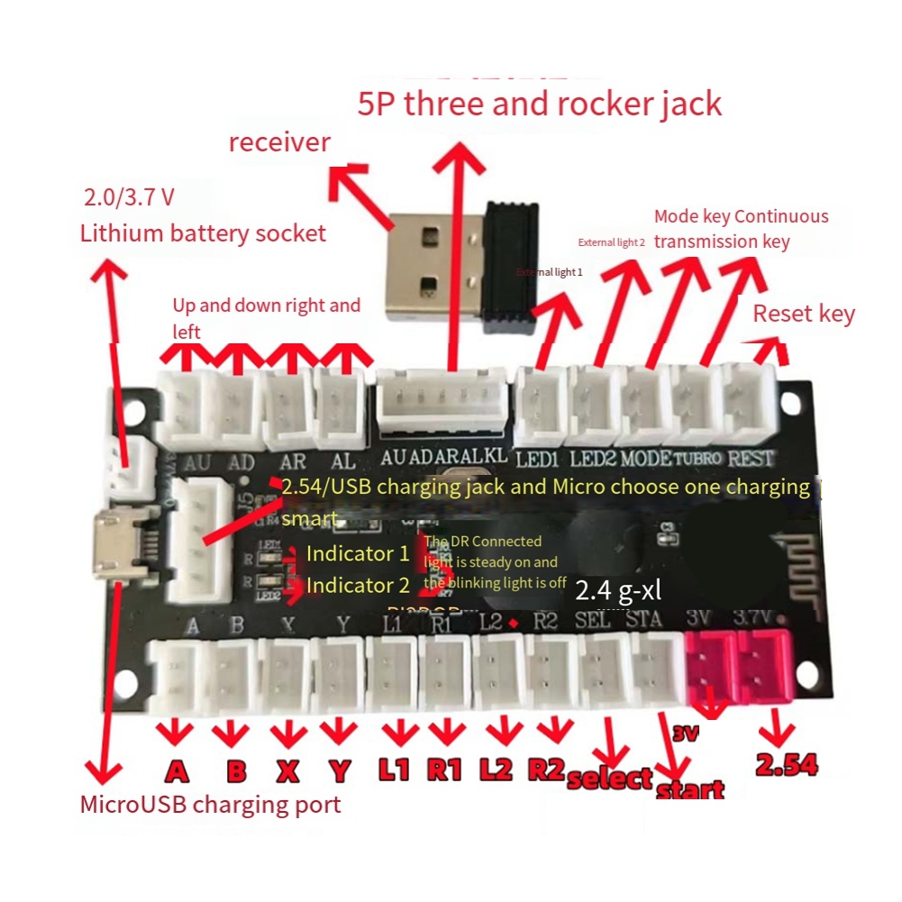 Board Game Android - L77A 2.4G Wireless Zero Delay Joystick