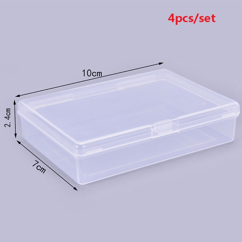 Board Game Organization - 4 10*7*2.4Cm Trong Suốt Hộp Nhựa