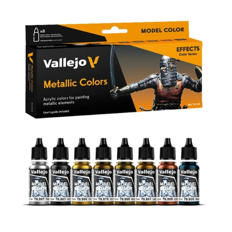 Tamiya Model Paint Set - Vallejo 70118 Metallic Color Environmentally Friendly
