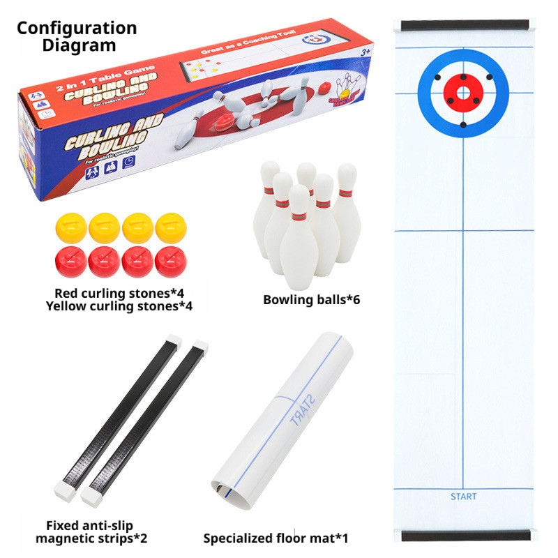 Board Game Live - New Mini Curling&Bowling Tabletop Game, Kids'