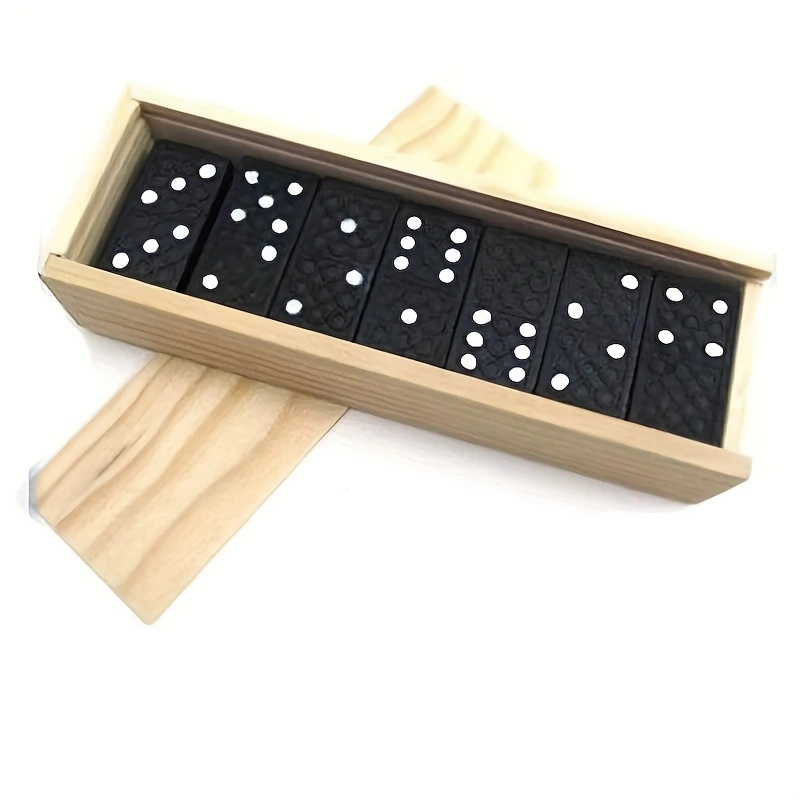 28pcs/box Mini Wooden Dominoes - đánh giá và giá Board Game Organization