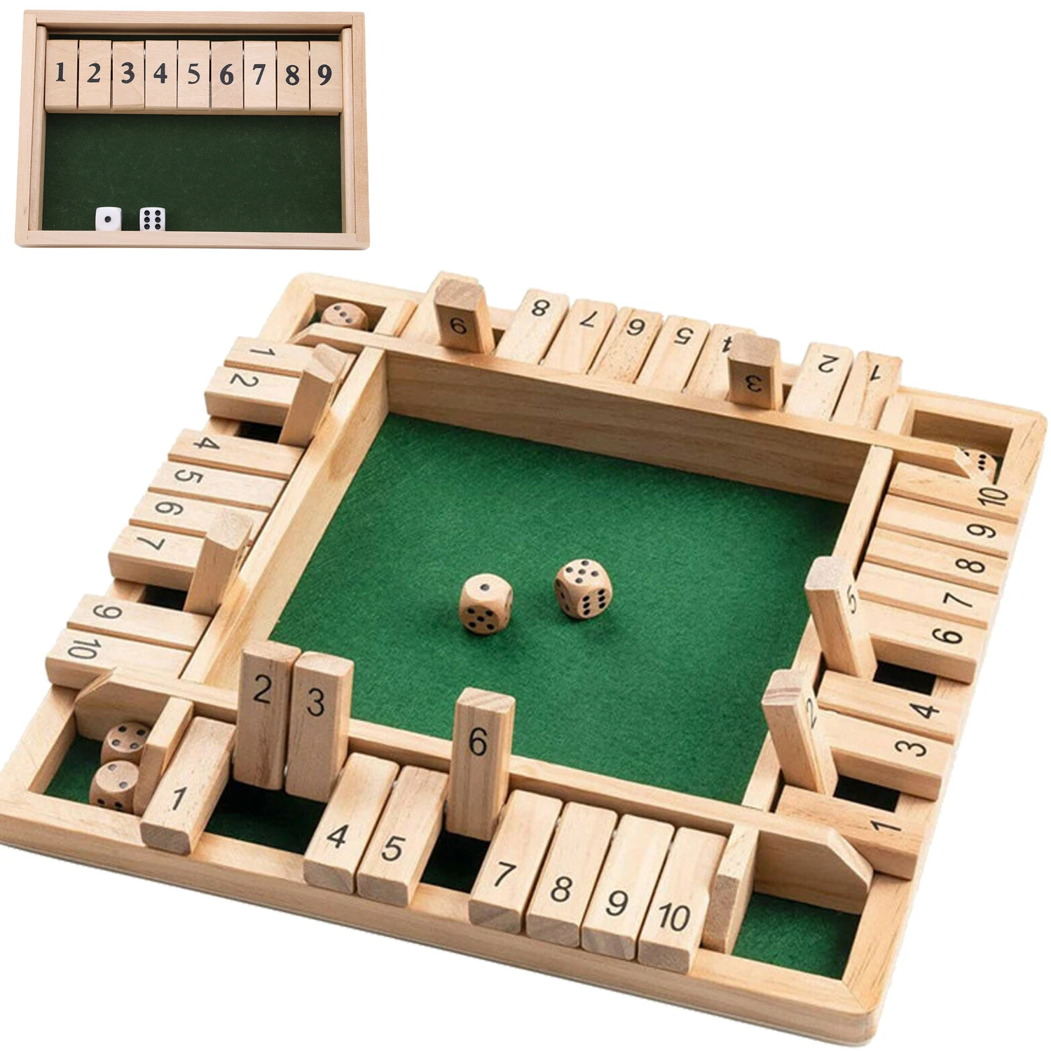2-4 Player Wooden Math Flaps & - đánh giá và giá Board Game Organization