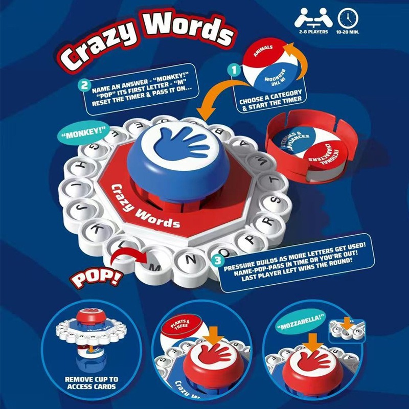 Crazy Words English Board Game - đánh giá và giá Board Game Quick