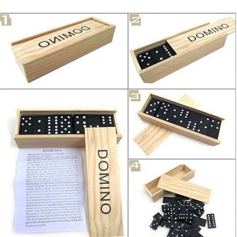 28pcs/Set Wooden Domino Board  - đánh giá và giá Board Game Land