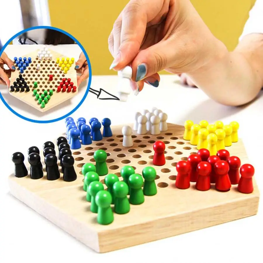 Wooden Educational Board Kids  - đánh giá và giá Board Game Halma
