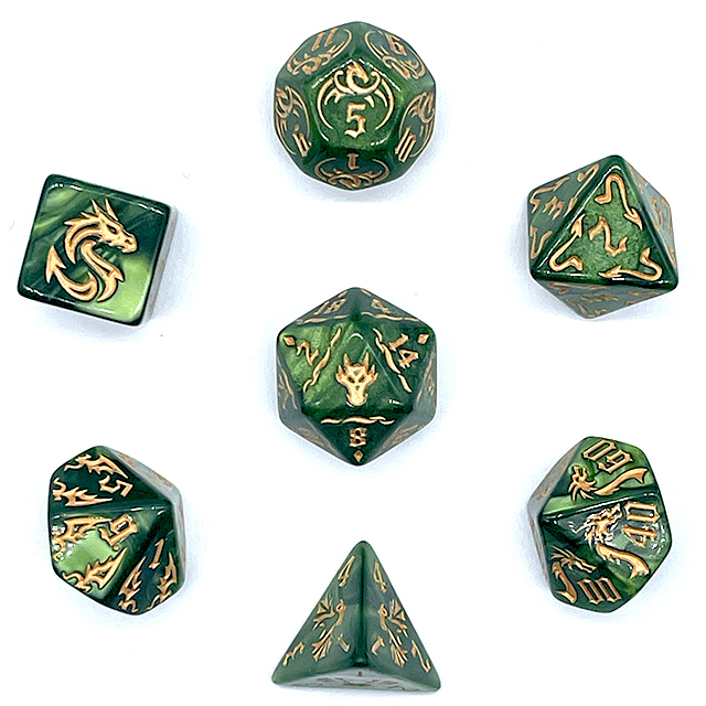 7Pcs Green Swirl Acrylic DND D - đánh giá và giá Board Game Pandemic