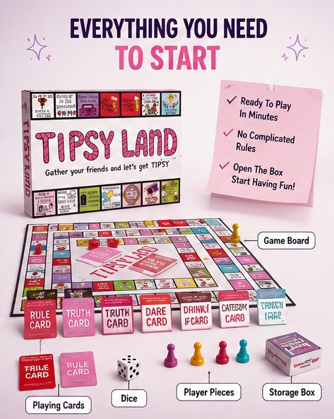 Party Gift of Tipsy Land Party - đánh giá và giá Board Game Land