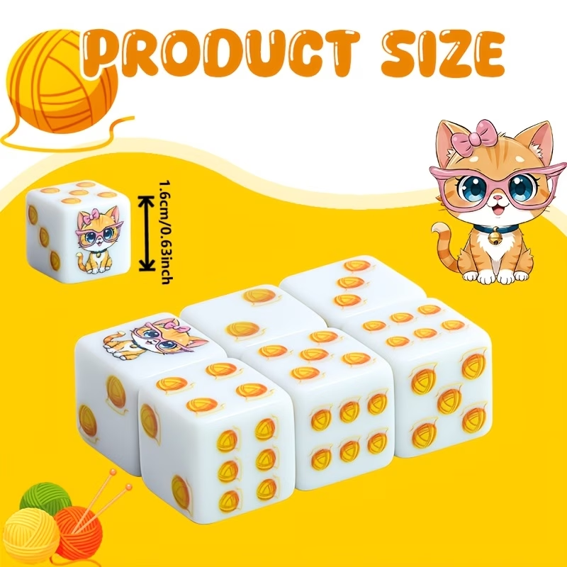 6Pcs Cat Paw Print Polyhedral  - đánh giá và giá Board Game Pandemic