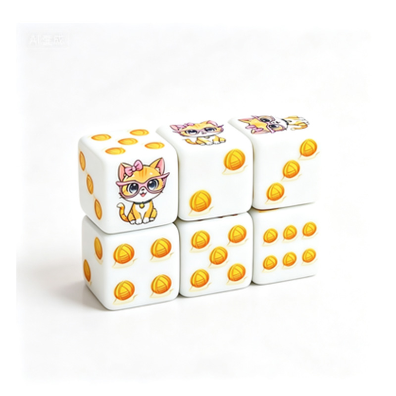 6Pcs Cat Paw Print Polyhedral  - đánh giá và giá Board Game Pandemic