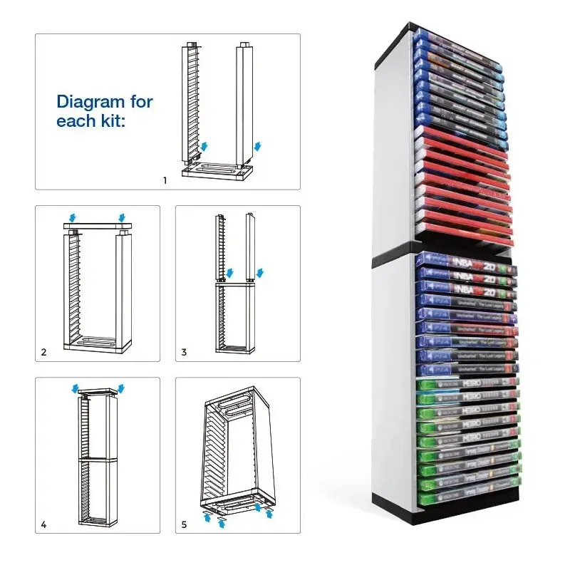 Game Disc Storage Tower for PS - đánh giá và giá Board Game Organization