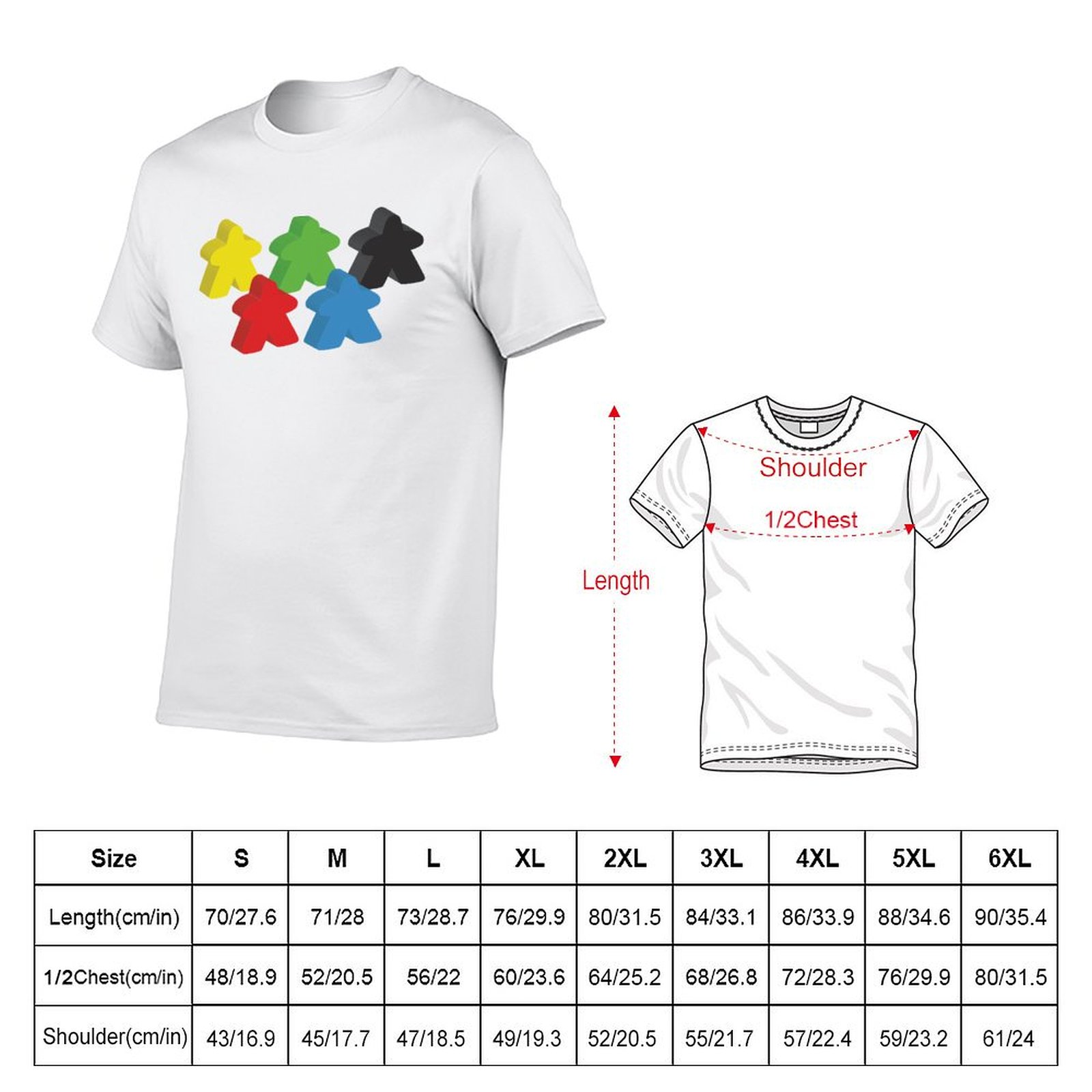 Set of 5 meeples (Board game t - đánh giá và giá Meeple Token Set