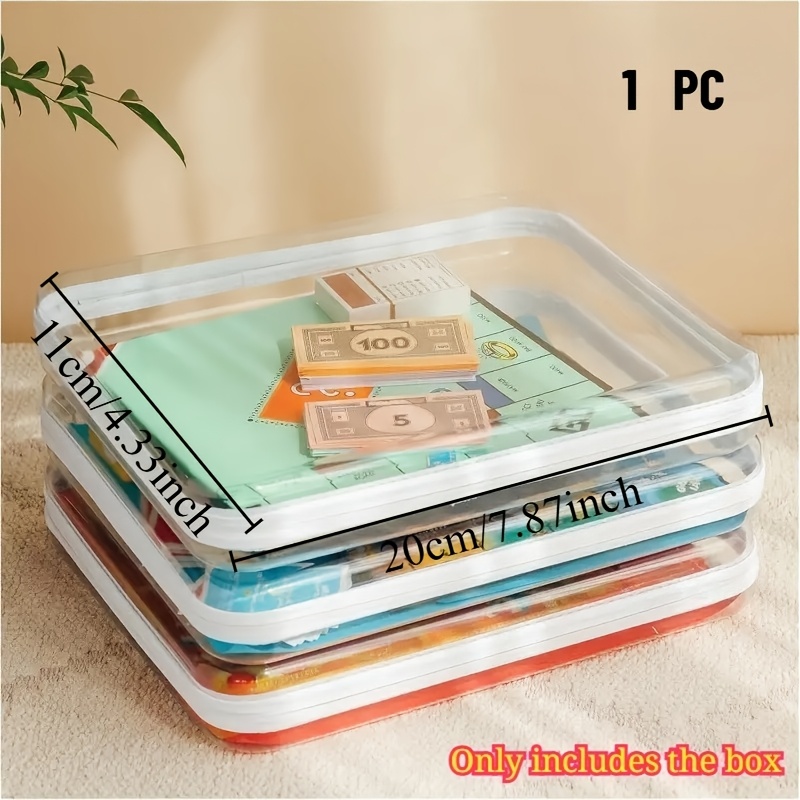 1pc Large Clear Hard Shell Sto - đánh giá và giá Board Game Organization