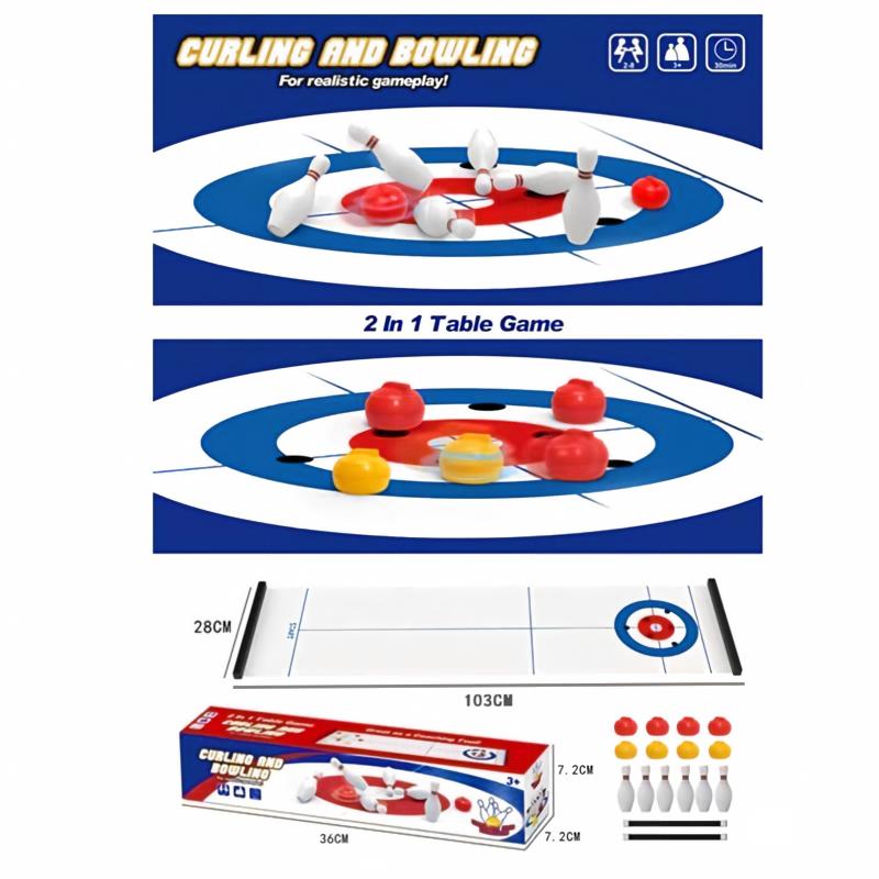 New Mini Curling&Bowling Table - đánh giá và giá Board Game Live