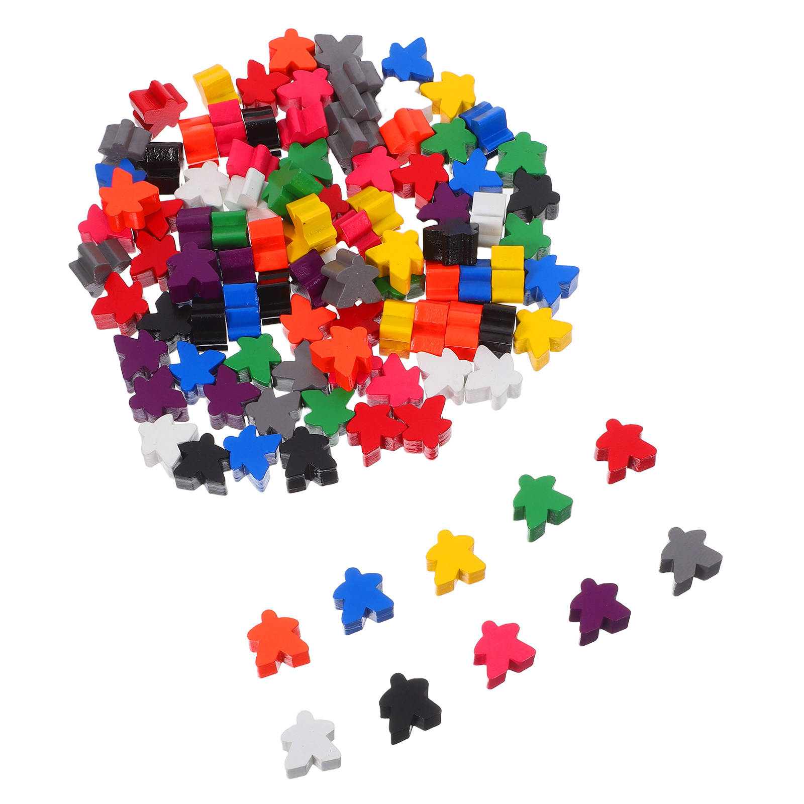 100Pcs Wooden Meeples Set Mult - đánh giá và giá Meeple Token Set