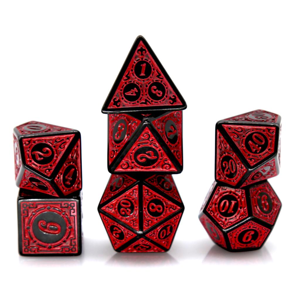 7Pcs Black Red Acrylic Polyhed - đánh giá và giá Board Game Pandemic