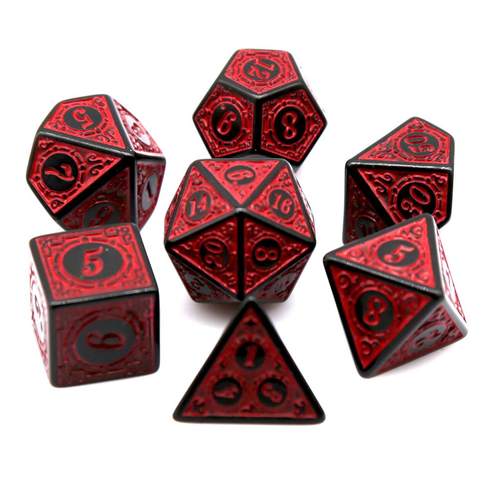 7Pcs Black Red Acrylic Polyhed - đánh giá và giá Board Game Pandemic
