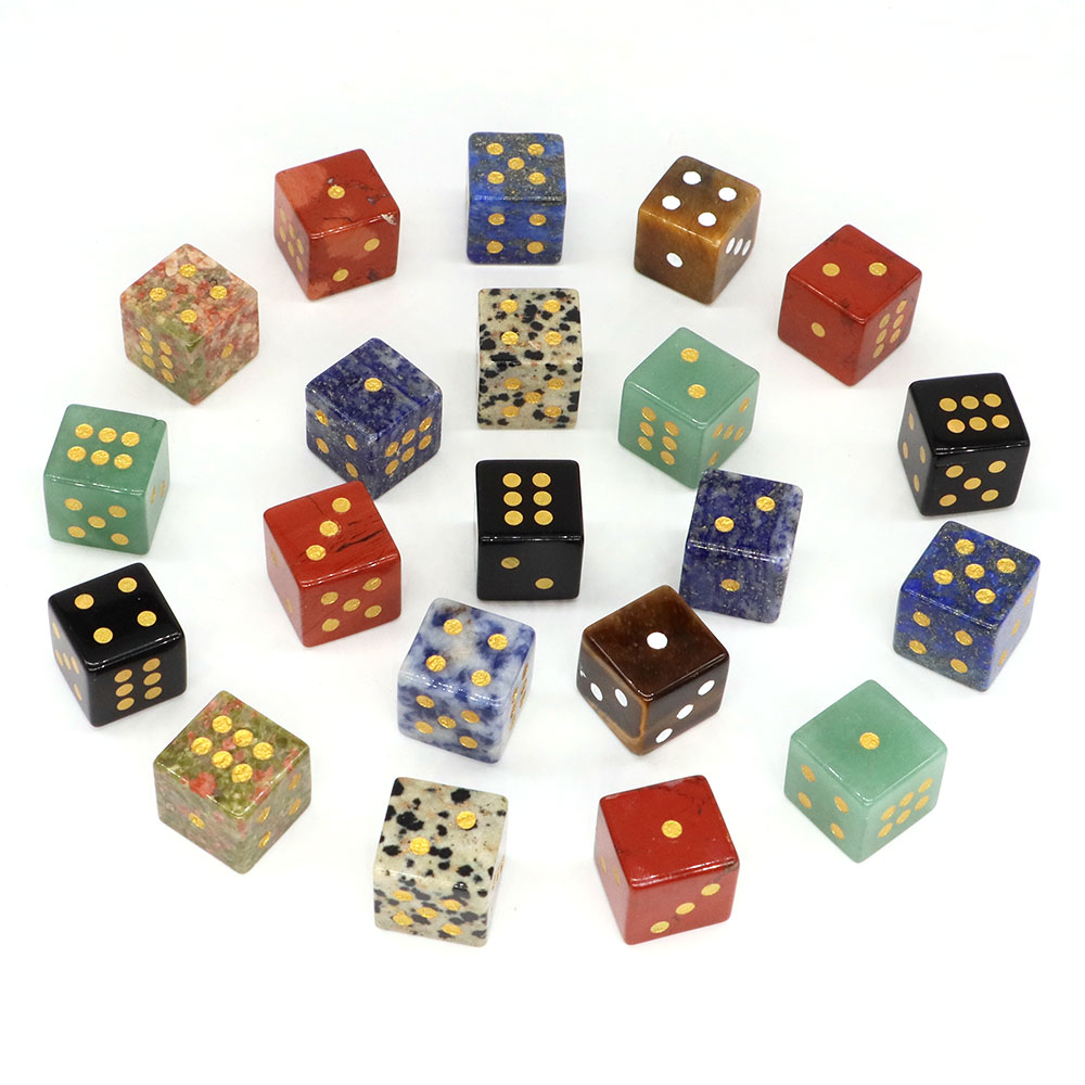 15mm Natural Stone Six Sided D - đánh giá và giá Board Game Land