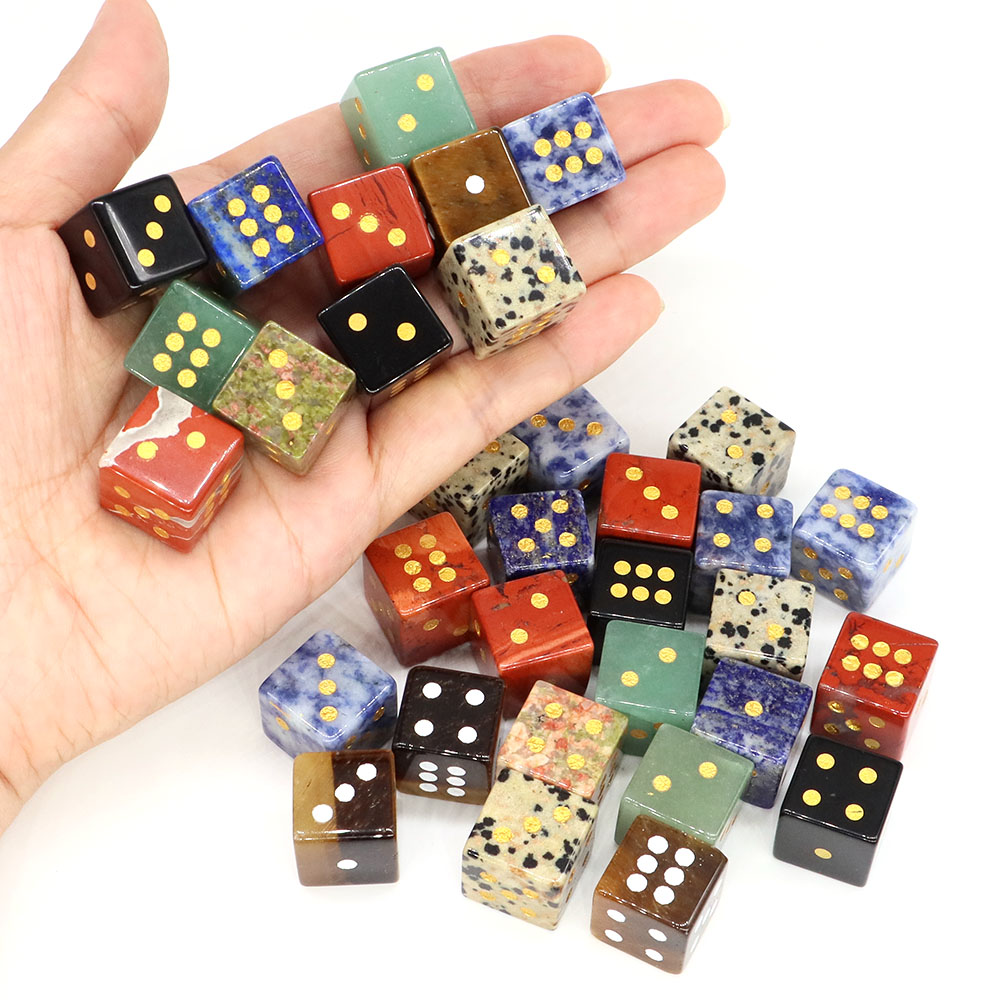 15mm Natural Stone Six Sided D - đánh giá và giá Board Game Land
